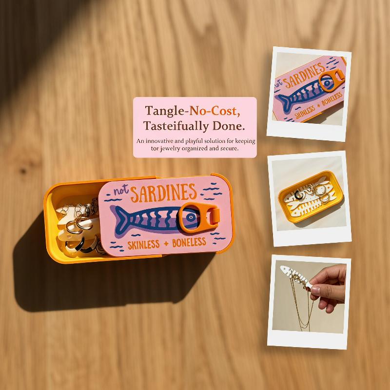 Sardine Tin Jewelry Box 3D Pri - Tin Container Lid 评论和价格