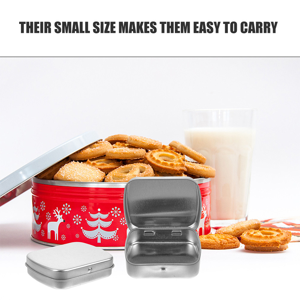 5Pcs Portable Metal Tin Box Co - Tin Container Lid 评论和价格