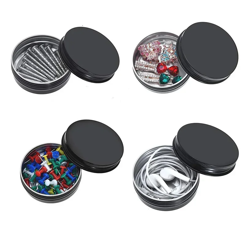 50Pcs Black Empty Candle Jars  - Tin Container Lid 评论和价格