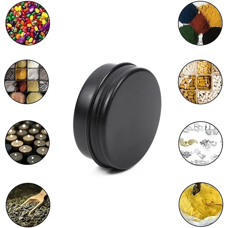 50Pcs Black Empty Candle Jars  - Tin Container Lid 评论和价格
