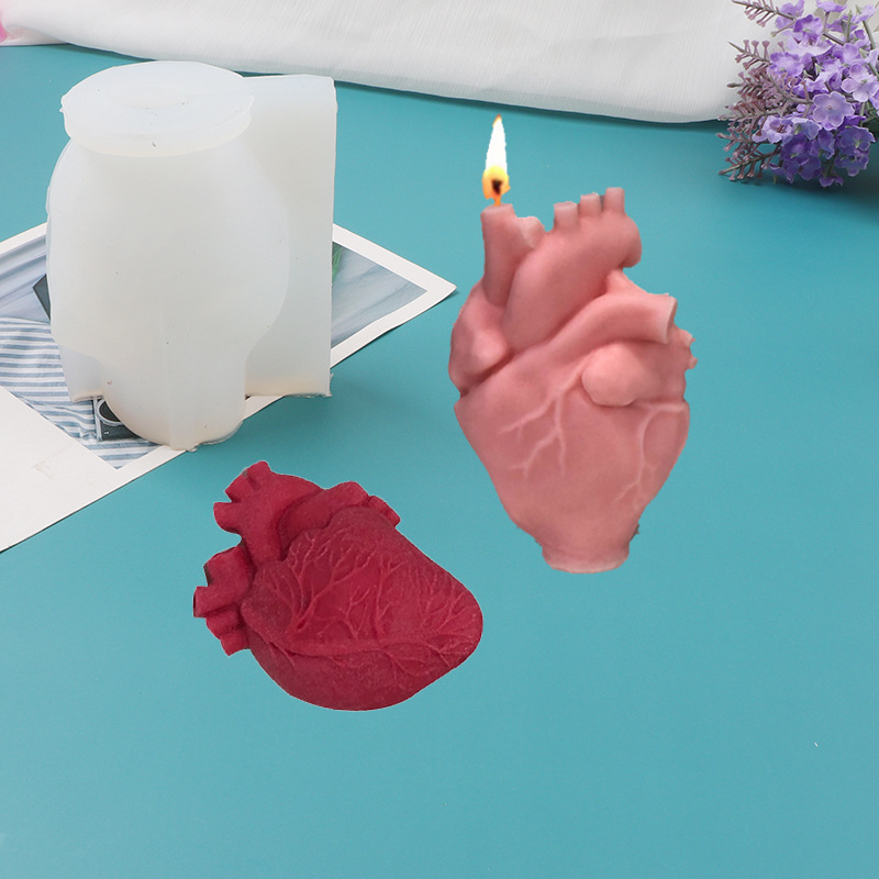 DIY Human Heart Silicone Candl - Candle Making Kits 评论和价格