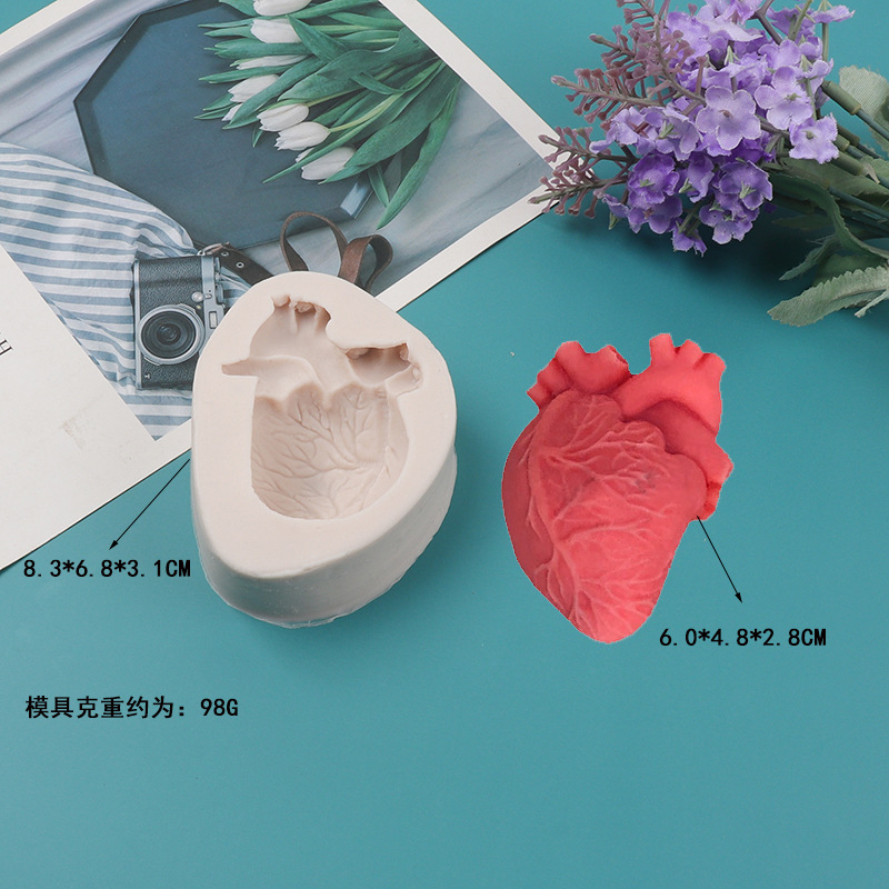 DIY Human Heart Silicone Candl - Candle Making Kits 评论和价格