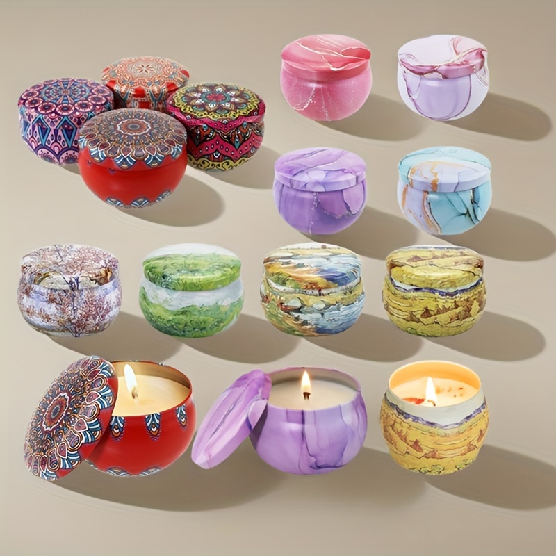 4Pcs Candy Box Candle Tin Jars - Candle Making Jug 评论和价格