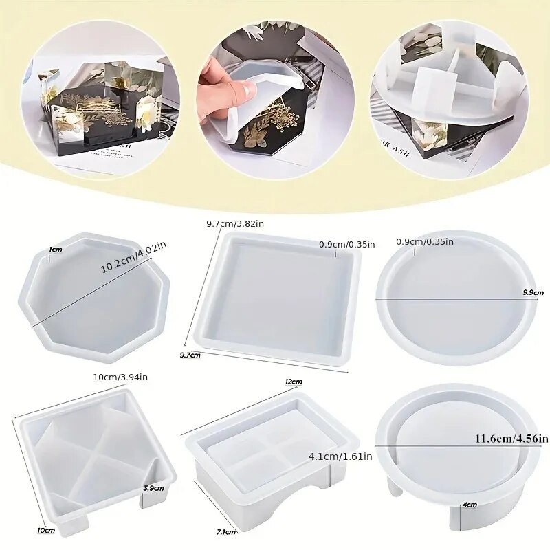 Coaster Resin Molds Set Includ - Candle Making Jars With Lids 评论和价格