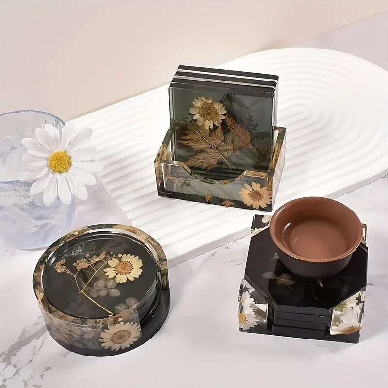 Coaster Resin Molds Set Includ - Candle Making Jars With Lids 评论和价格