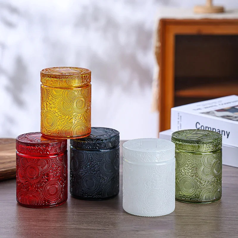 1PC Glass Storage Jar with Lid - Candle Making Jars With Lids 评论和价格