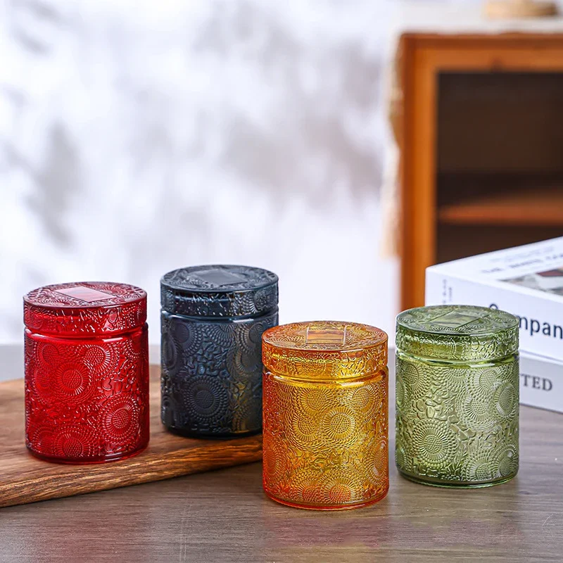 1PC Glass Storage Jar with Lid - Candle Making Jars With Lids 评论和价格