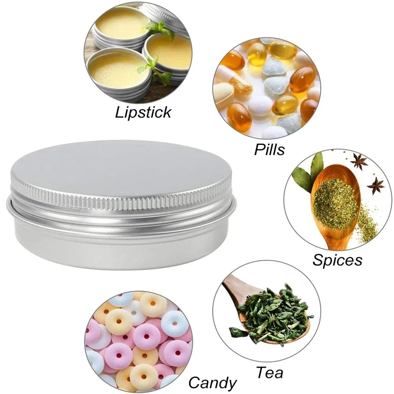 10Pcs Empty 5g-60g Round Alumi - Tin Container Lid 评论和价格